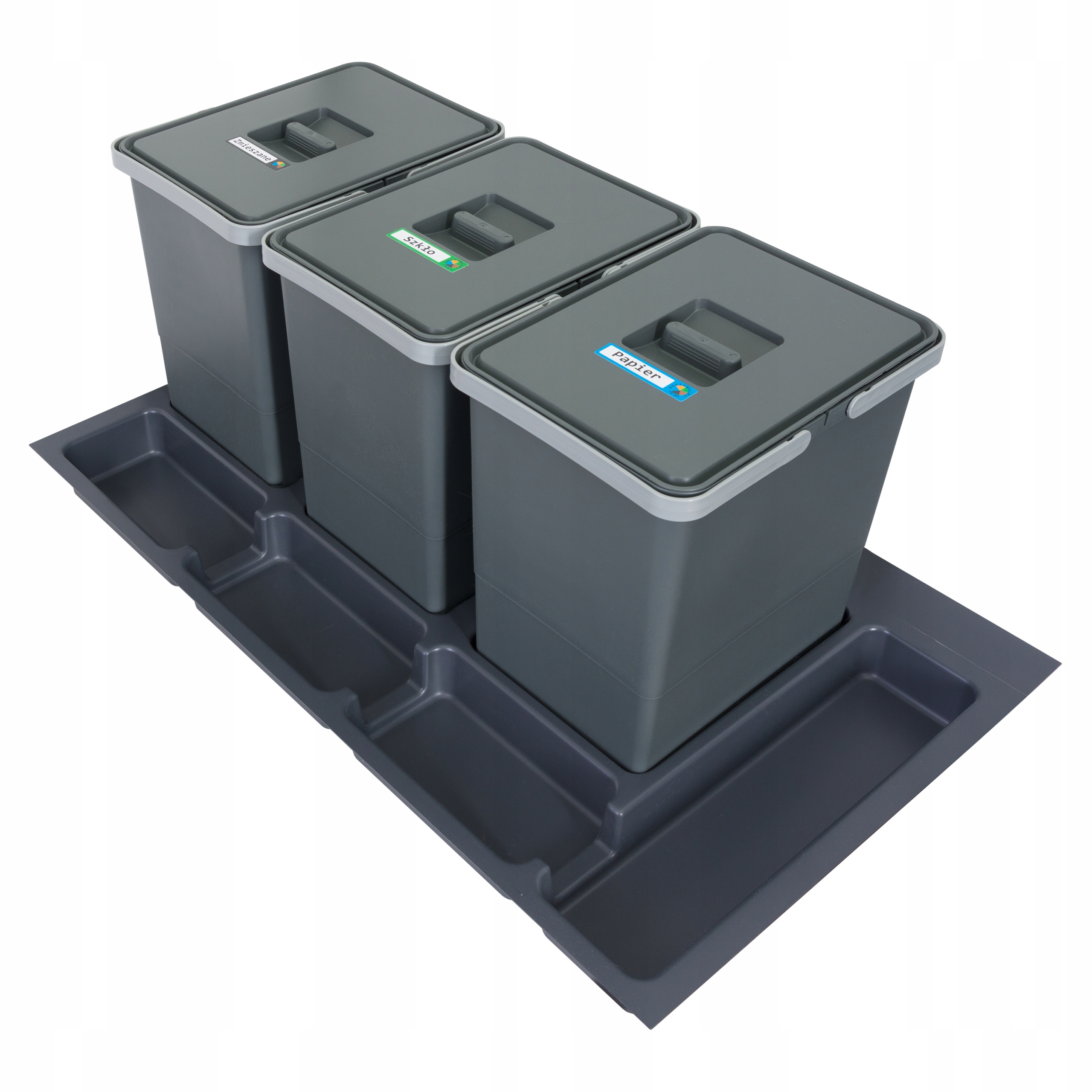 

Sortownik śmieci 3 kosze 3x18 l do szafki 90cm 54L