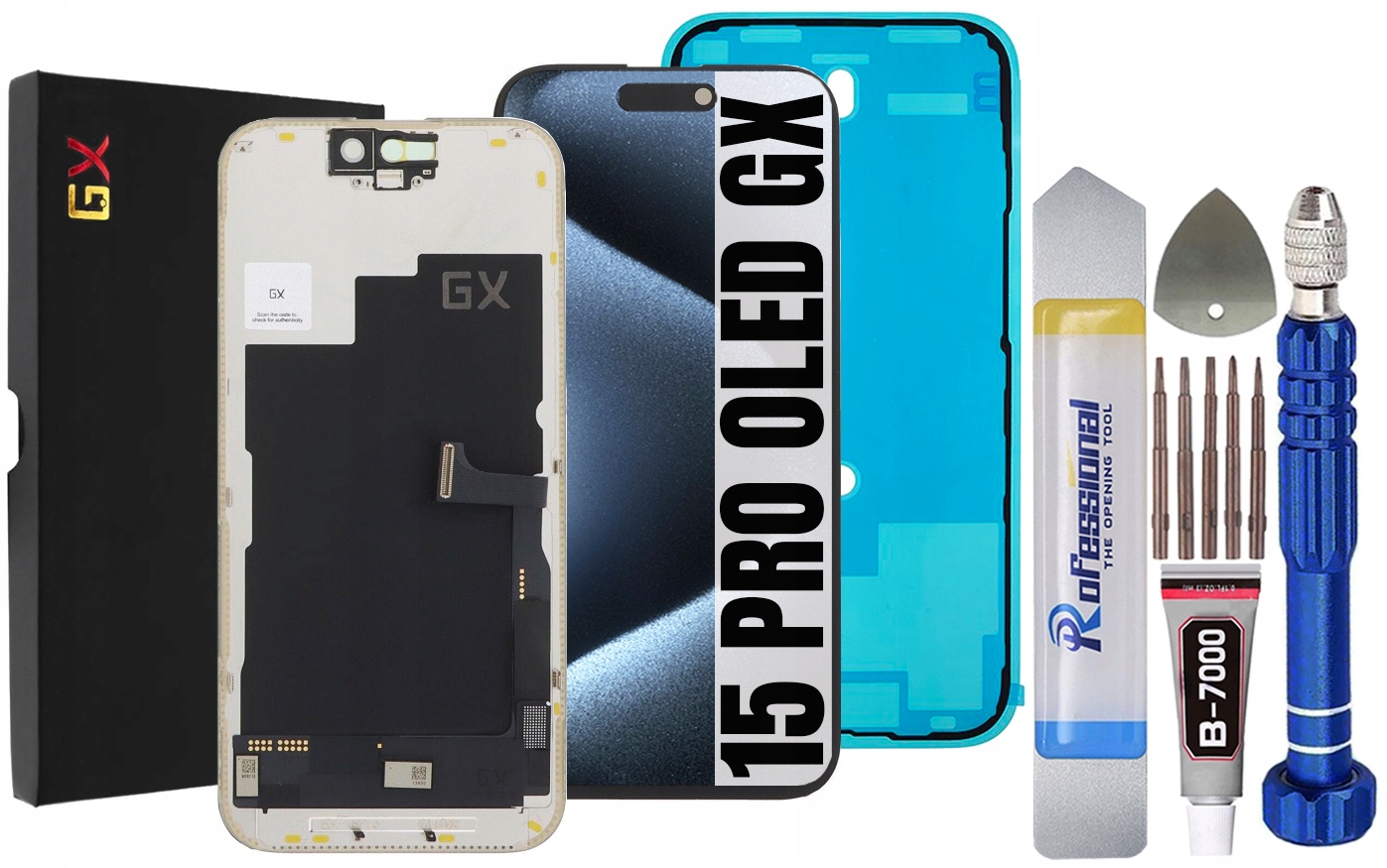 Displej Pro Iphone 15 Pro Oled Gx IC Displej Těsnění