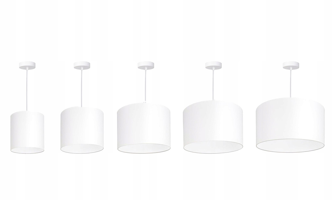 LAMPA WISZĄCA ŻYRANDOL SUFITOWA ABAŻUR 40 CM BIAŁY NOWOCZESNA Kod producenta 3038