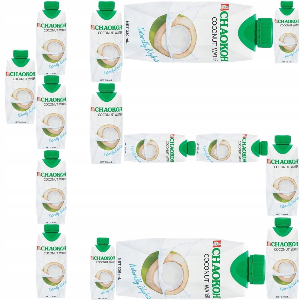 Levně 15 x Zdravá Kokosová voda z kokosu 100% přírodní hydratace 330 ml Chaokoh