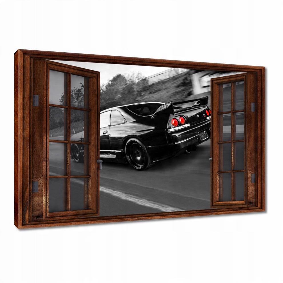 

Obrazy 120x80 Czarny Nissan Gtr Sport