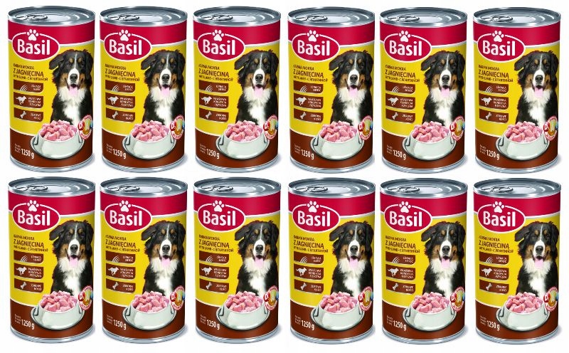 Krmivo pro psy Basil s jehněčím masem 1250 g x 12 Ks