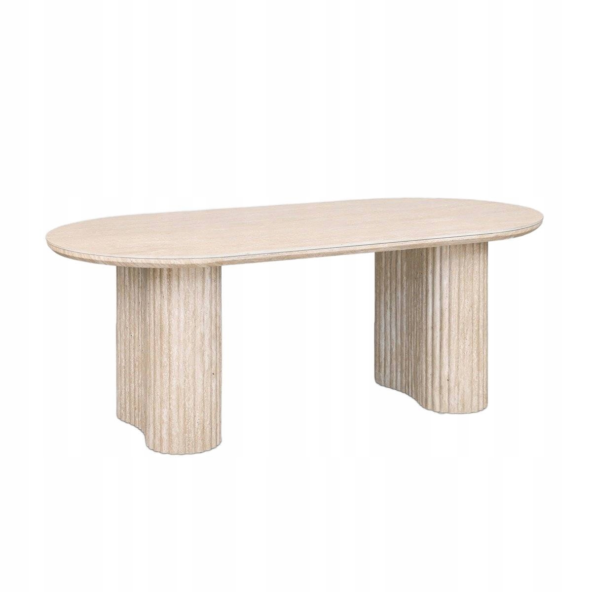 Kávový stolek Belleza béžová deska ze slinutého kamene 120x60x46 cm Homla