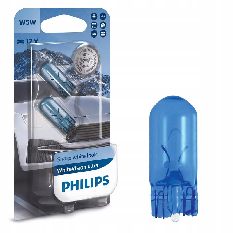

Żarówka Philips W5W White Vision 2szt