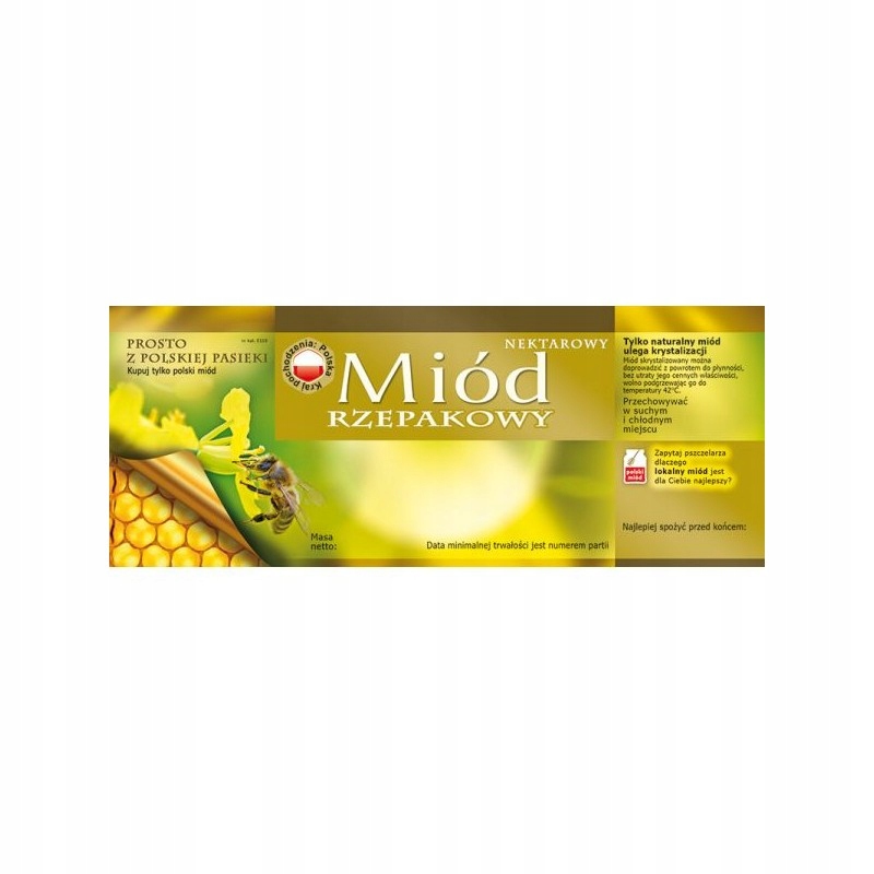 

Etykieta naklejka na miód 154x60mm Rz 100szt E119