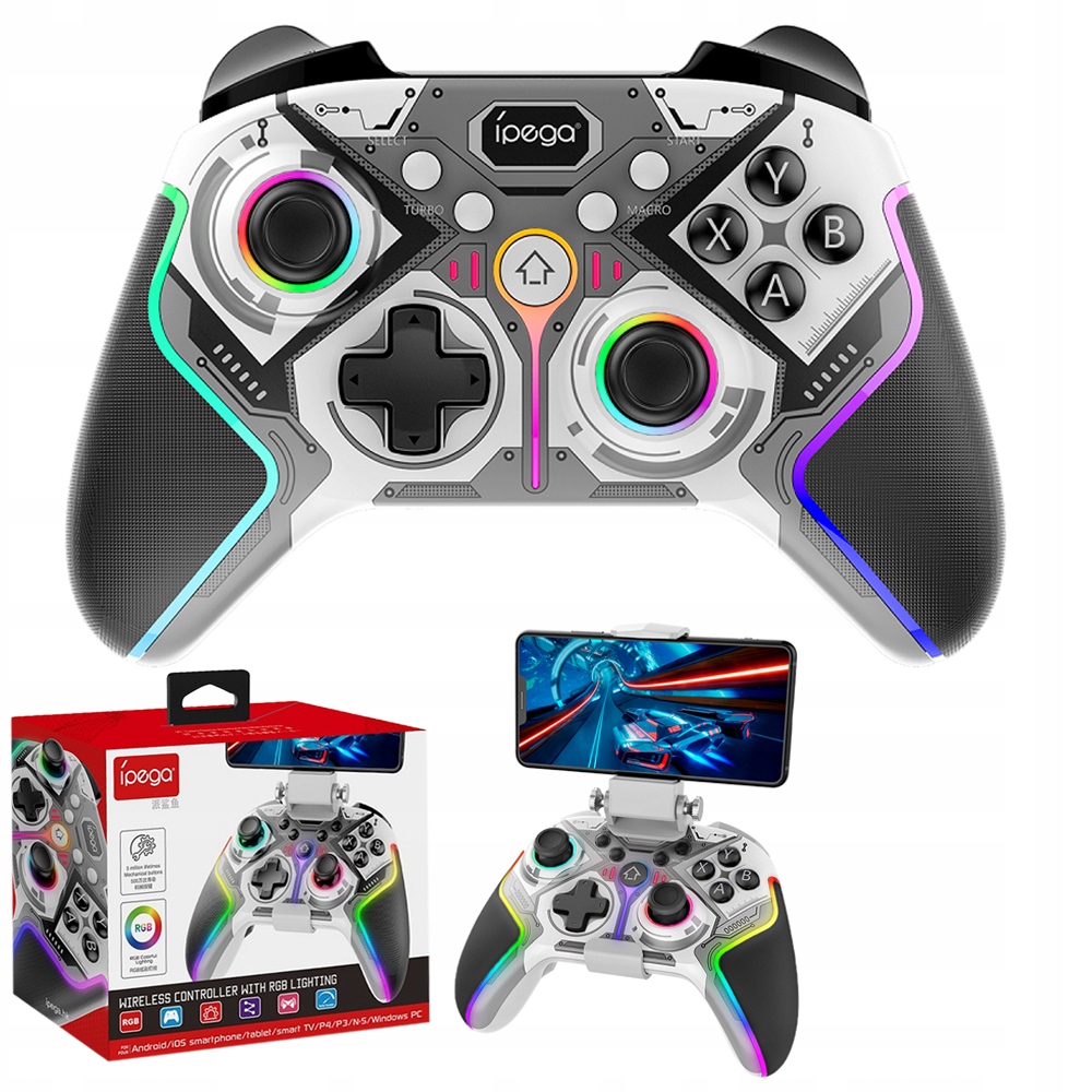 iPega Bt Rgb gamepad pro Android iOS Pc Nintendo Switch držák na smartphone