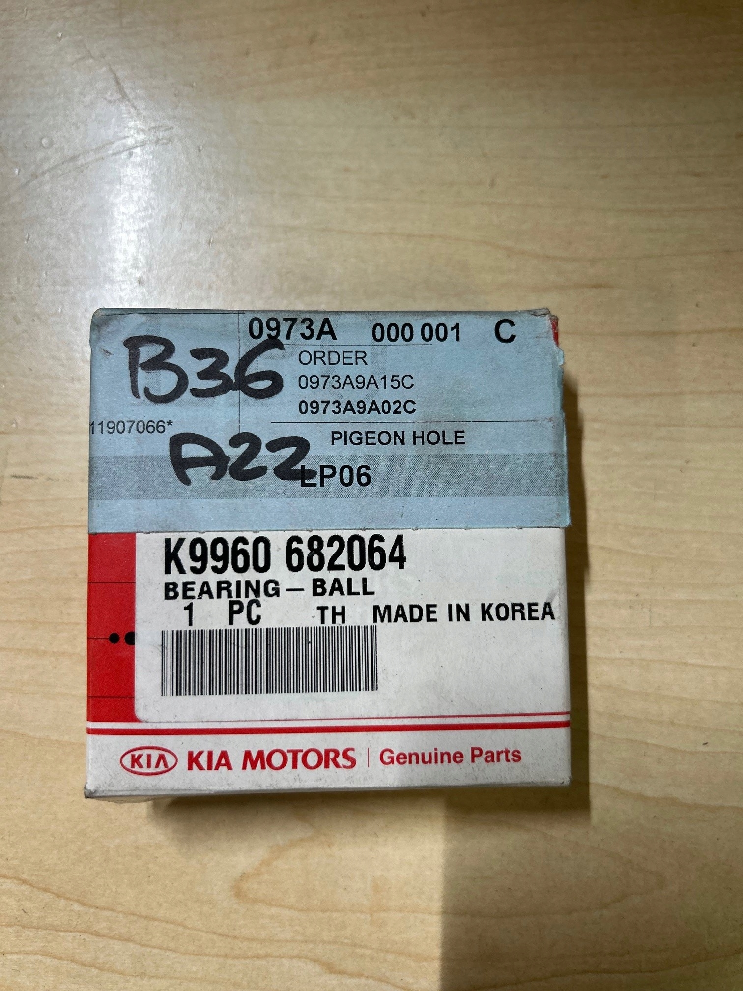 Łożysko podpory półosi KIA K9960682064