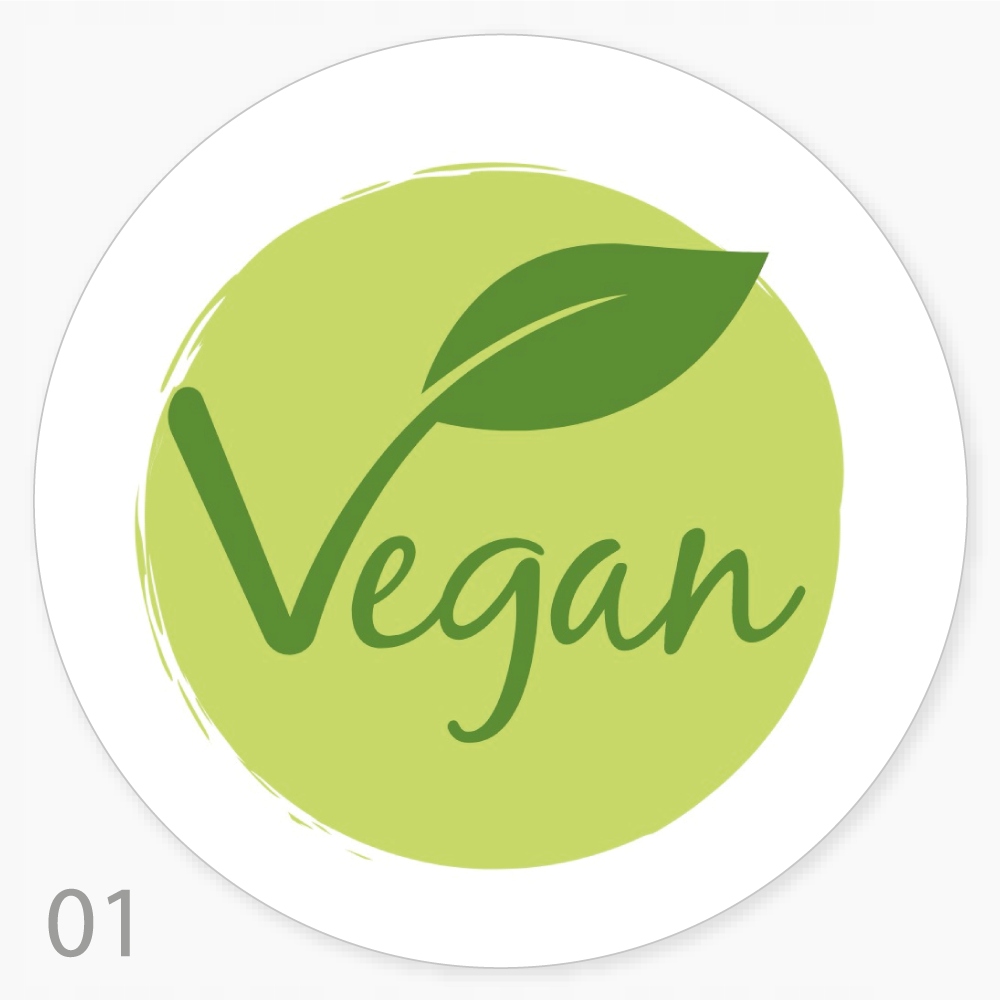 

Etykieta, naklejka Vegan fi55 Duża 52 szt