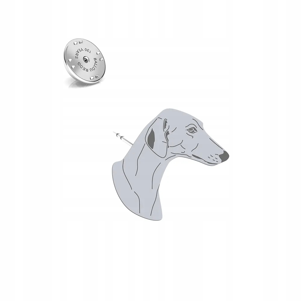 Odznak Stříbrná s psem Africký chrt 925 Šperky Dedikace Bonus