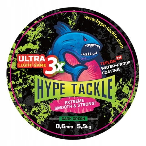Plecionka Wędkarska Spinningowa Hype Tackle Ulg 3X Green 0,05mm 3,1 kg 100m
