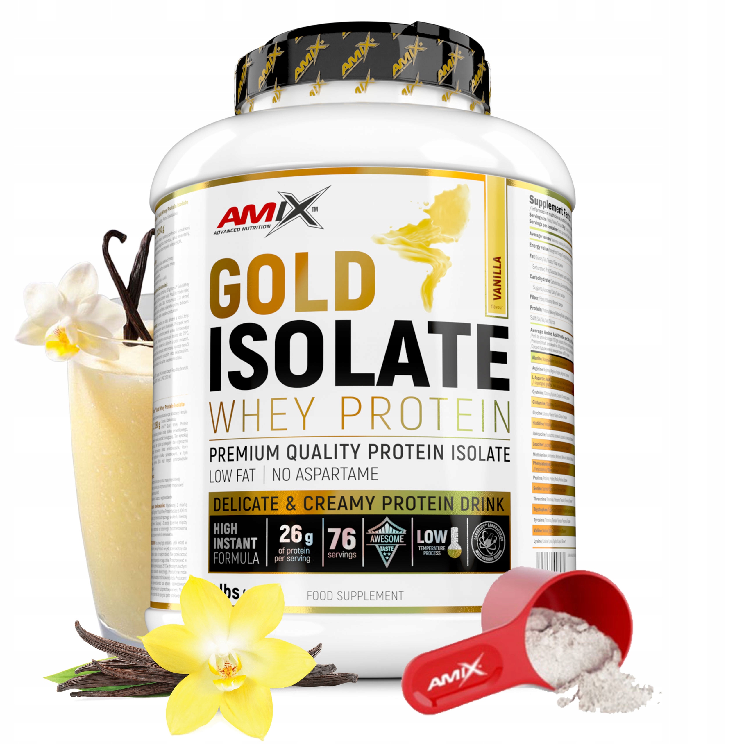 Proteinový whey isolate Wpi syrovátkový izolát doplněk stravy 2 kg vanilka