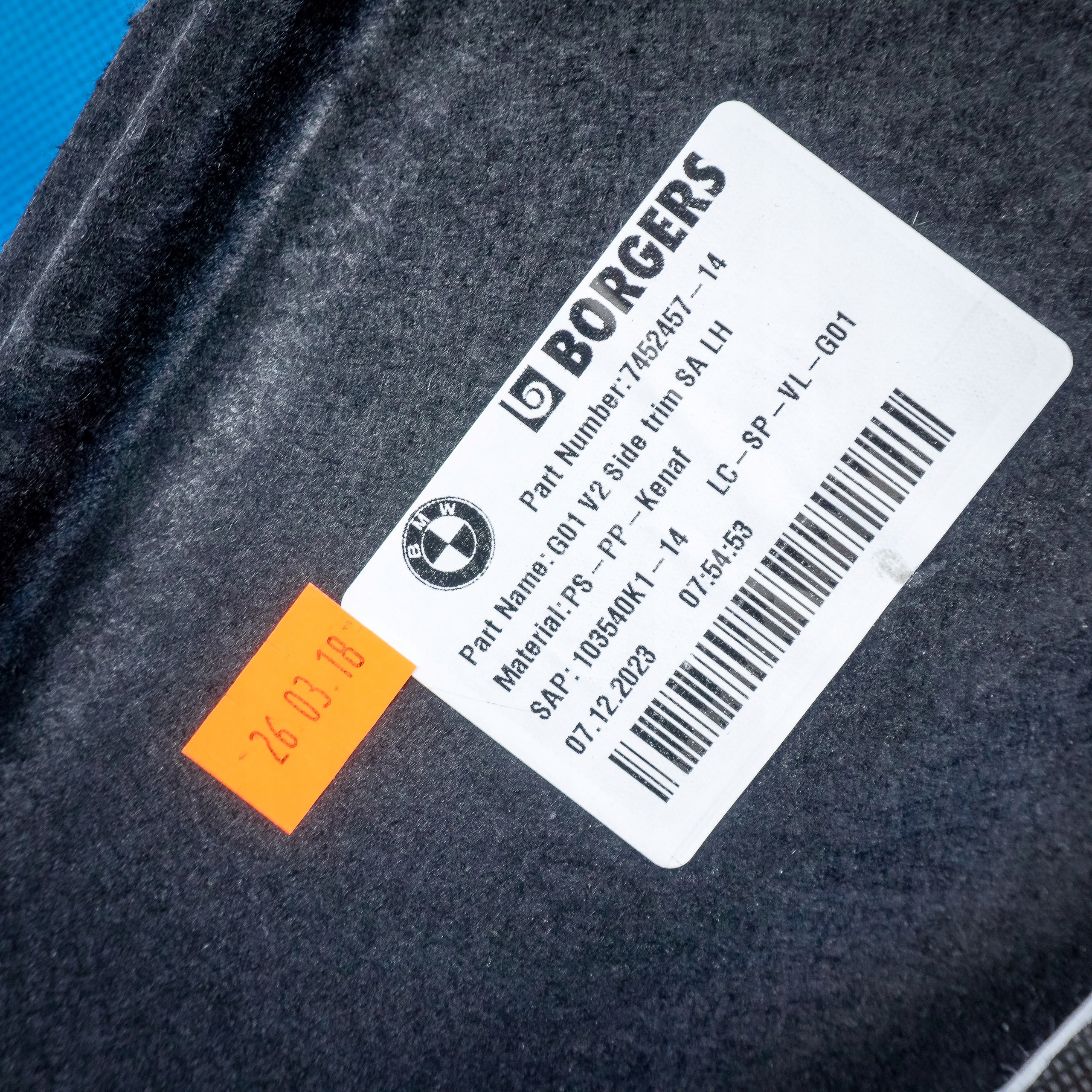 boot upholstery left BMW X3 G01 51477452457 7452457