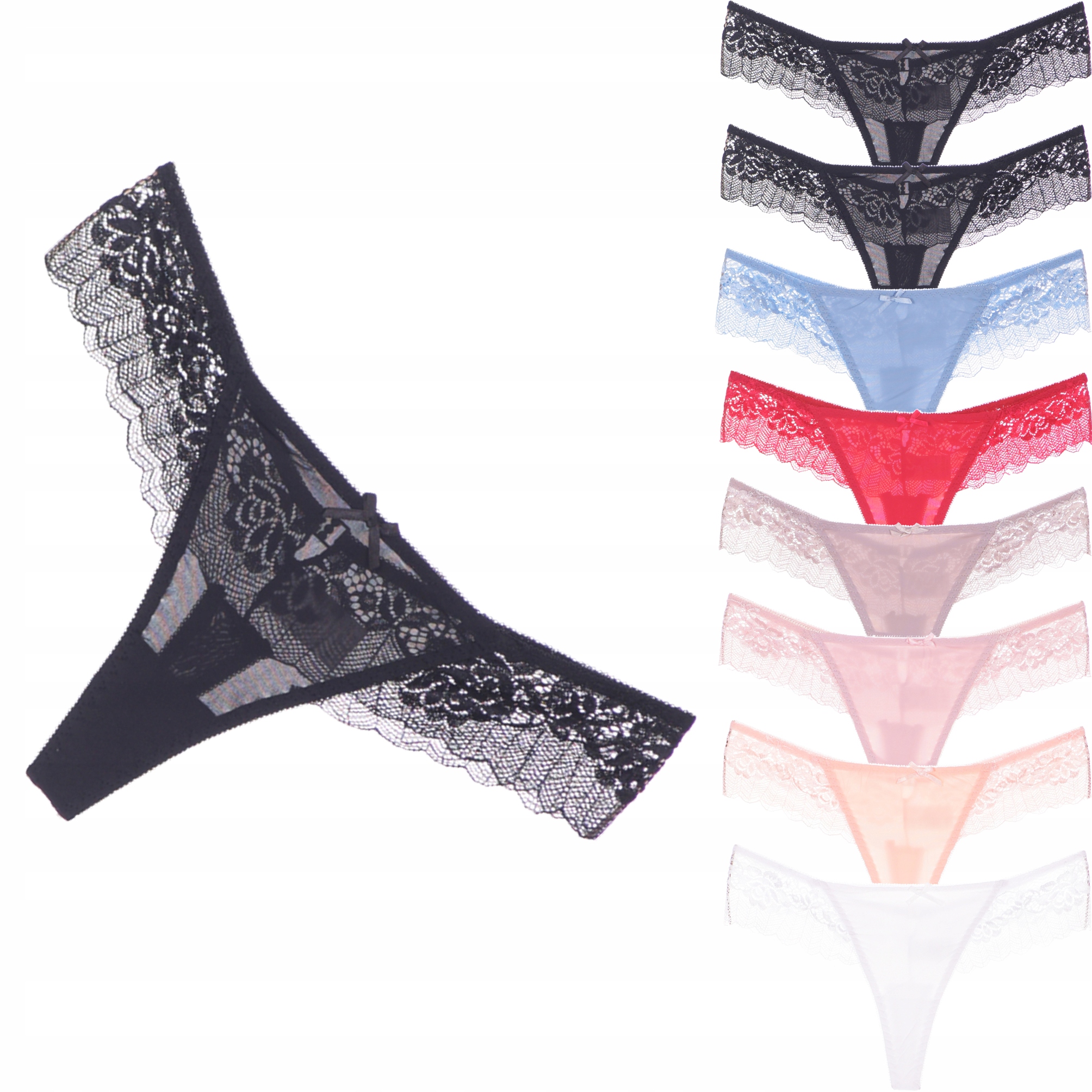 

Komplet Majtki Stringi damskie Koronkowe Orirose