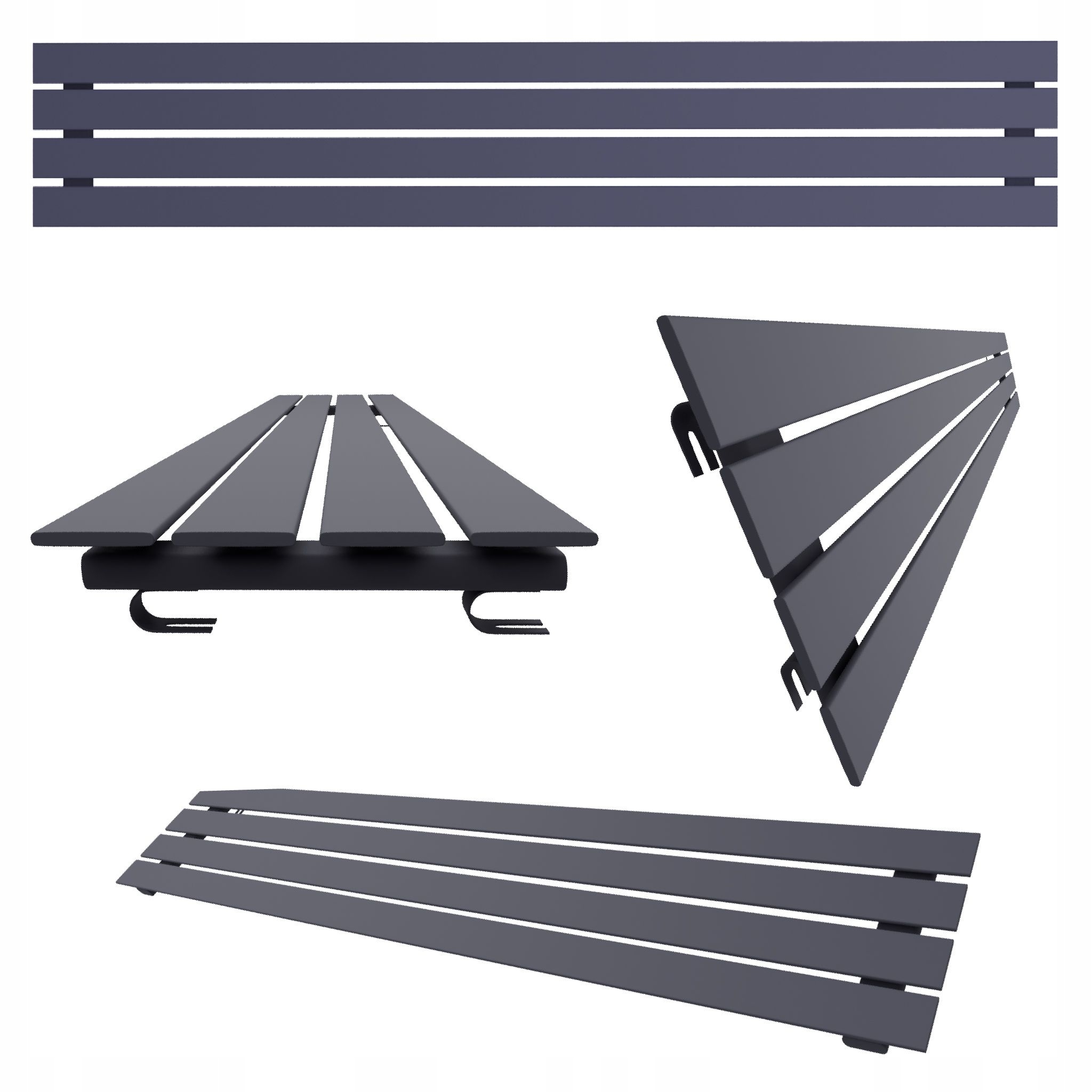 Pokojový radiátor úrovně Belloslim 30x100 grafit