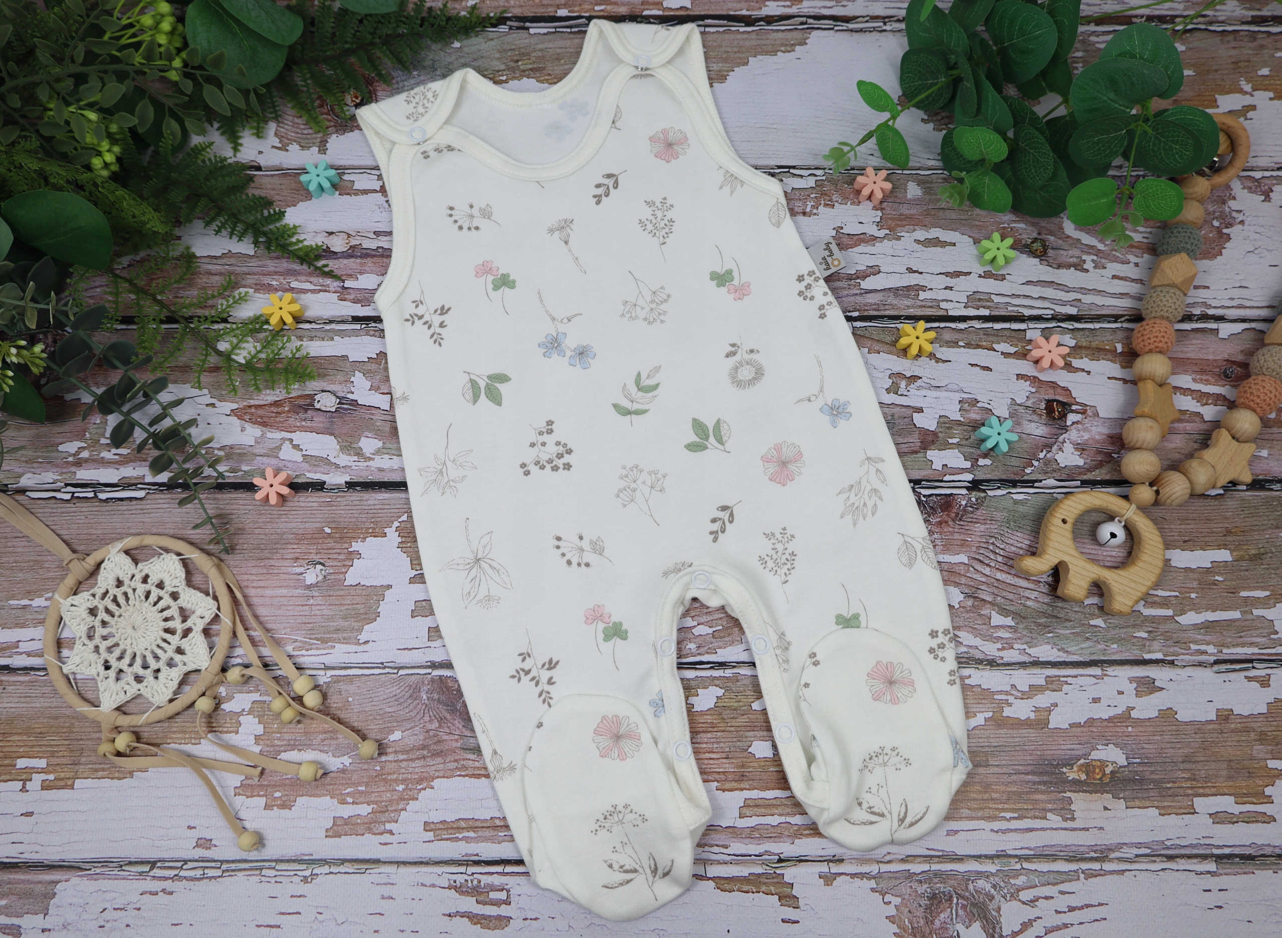 ŚPIOCHY NIEMOWLĘCE ŚPIOSZKI BAWEŁNIANE ROZPINANE r.68 GARDEN /15/ Marka kaia-baby