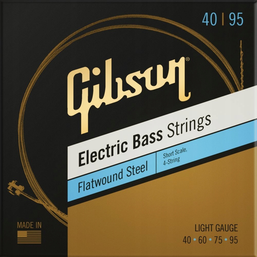 Gibson Short Scale Flatwound Eb 040-095 Light – basové struny