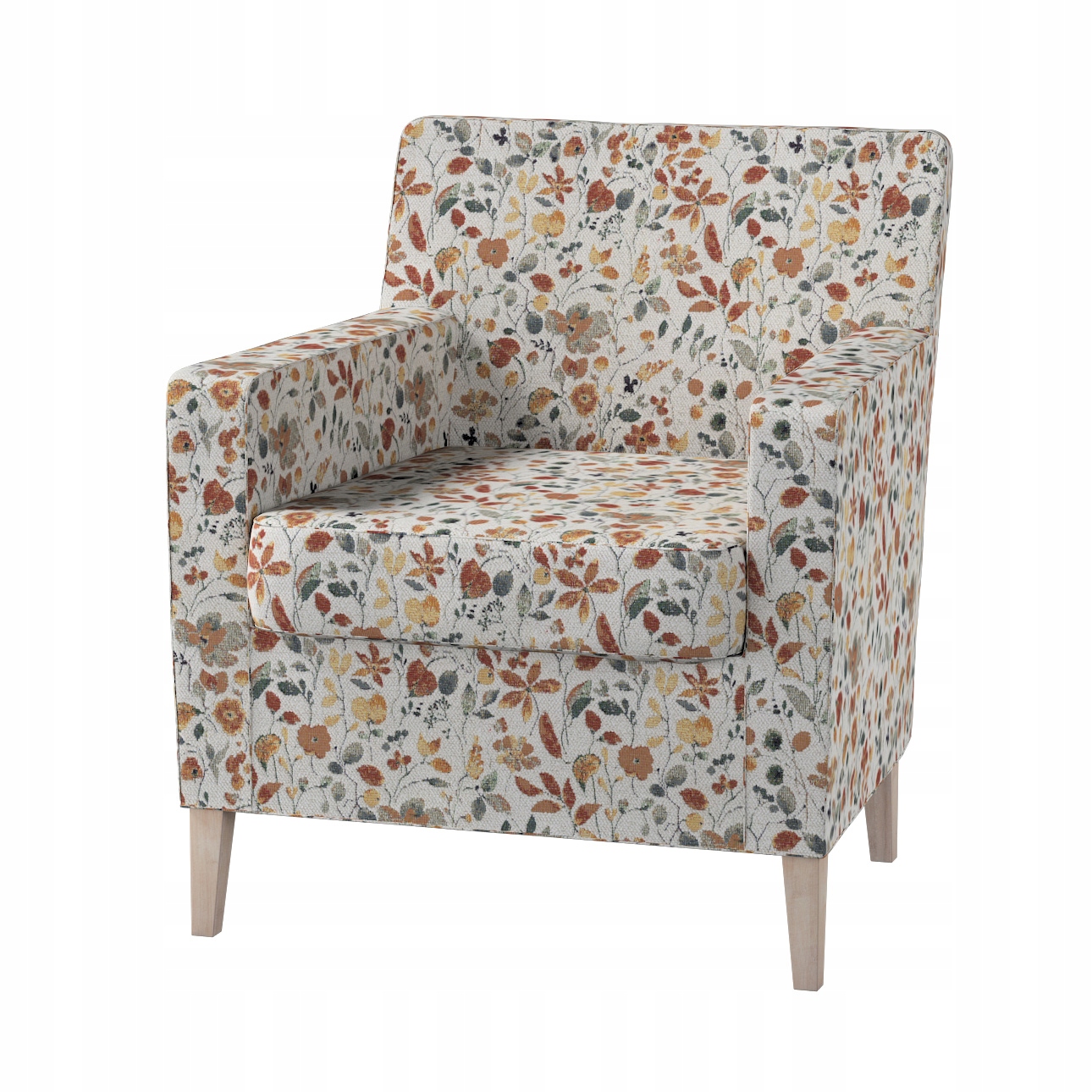 Poťah na kreslo Karlstad Ikea oranžovo-zelený