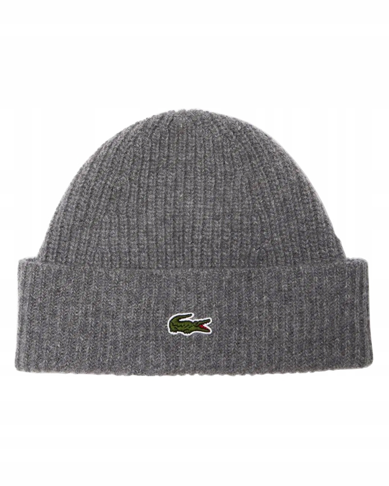 Lacoste čepice beanie šedá velikost univerzální