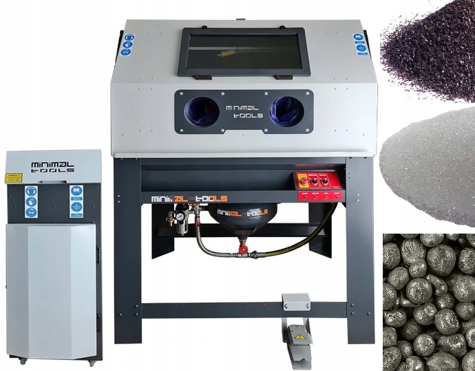 Piaskarka kabinowa CIŚNIENIOWA 400L komora POLSKA Marka MINIMAL TOOLS