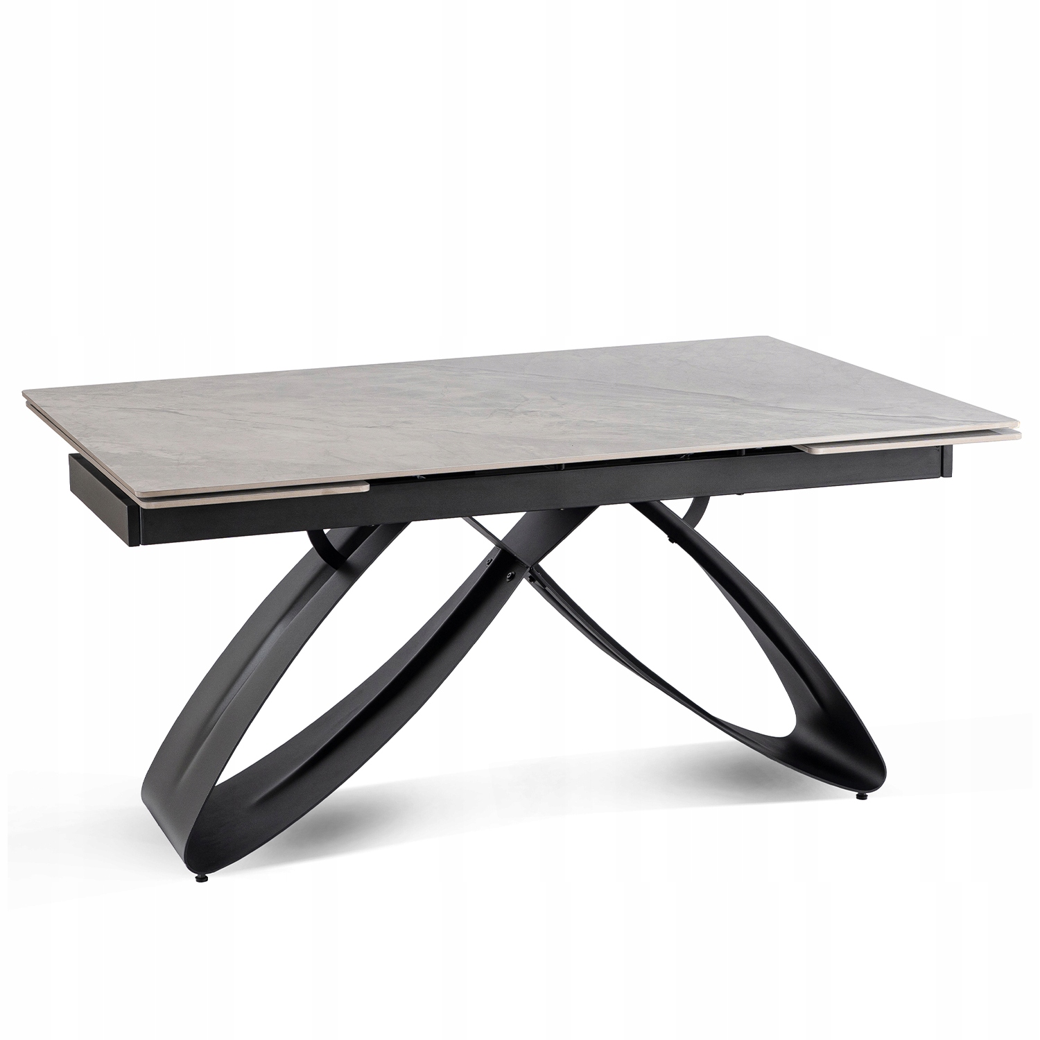 Rozkládací keramický stůl Umělý Kámen Na Bázi Křemene do jídelny šedý Luigi 160/240