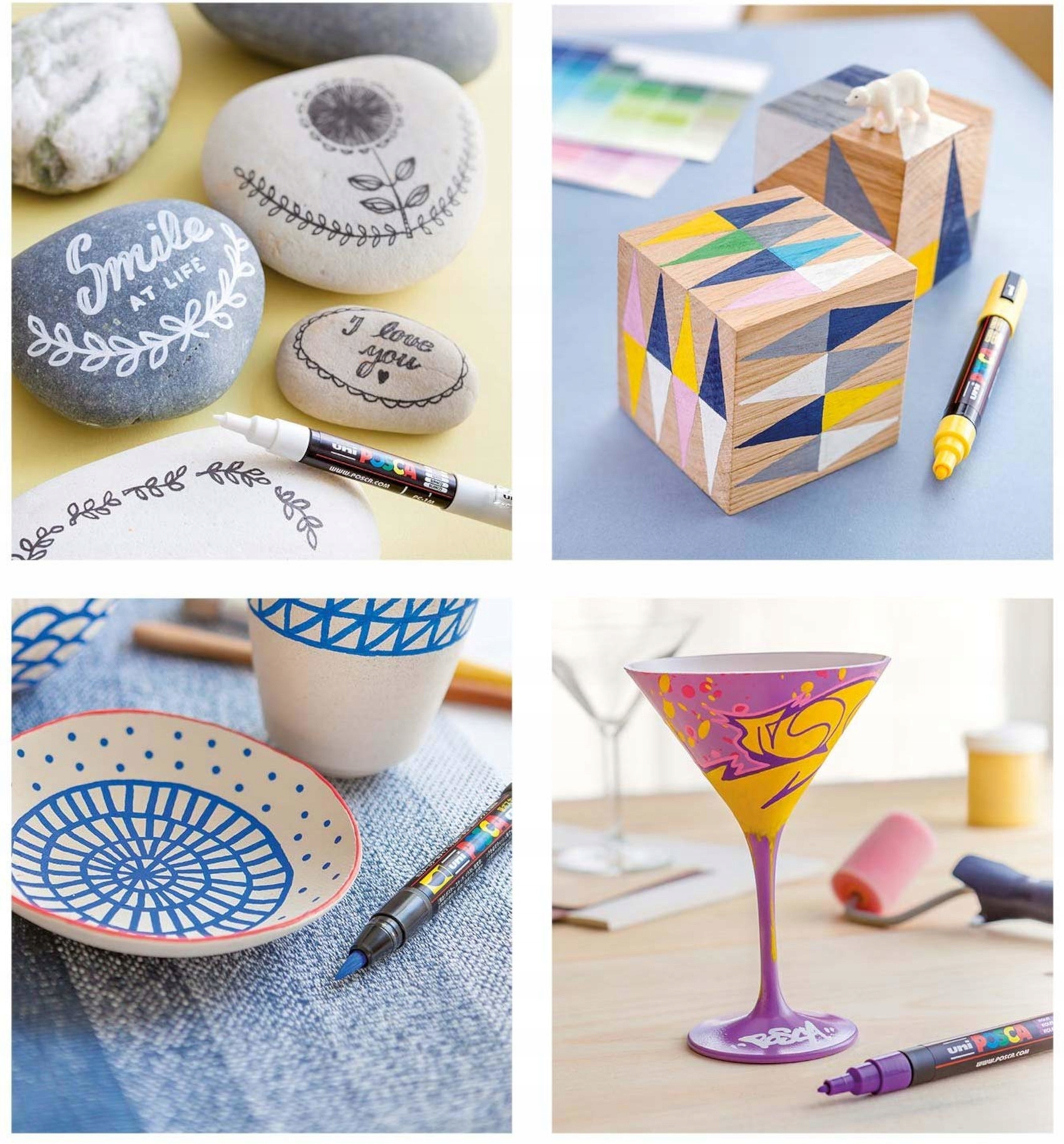 Markery Uni Posca z wodnym tuszem pigmentowym ZESTAW 8szt. PUDEŁKO Liczba sztuk w zestawie 8 szt.