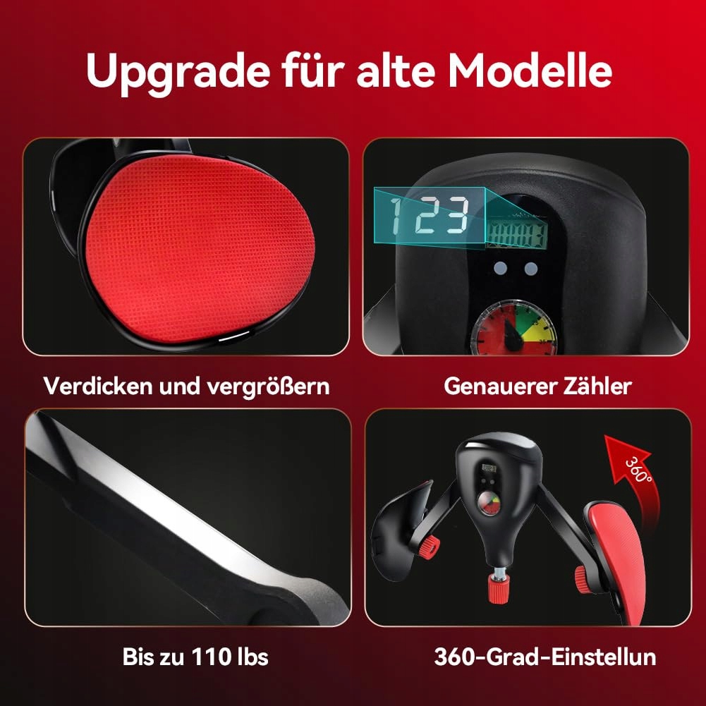 AOHCAE Trener Uda 3w1 Sprzęt Fitness Do Ćwiczeń Nóg i Ramion Czerwony — miniatura 2