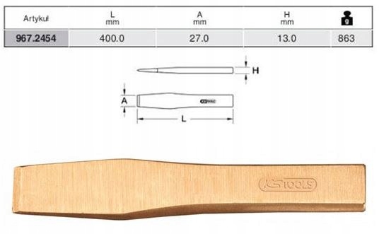 DŁUTO PUNKTOWE, 400MM Marka KS Tools