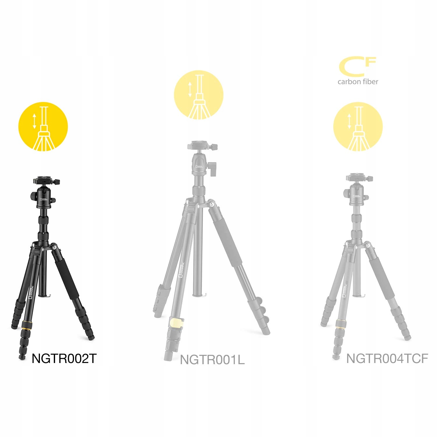 NATIONAL GEOGRAPHIC Zestaw Statyw Podróżny z Monopodem Aluminiowy 8 kg — miniatura 6