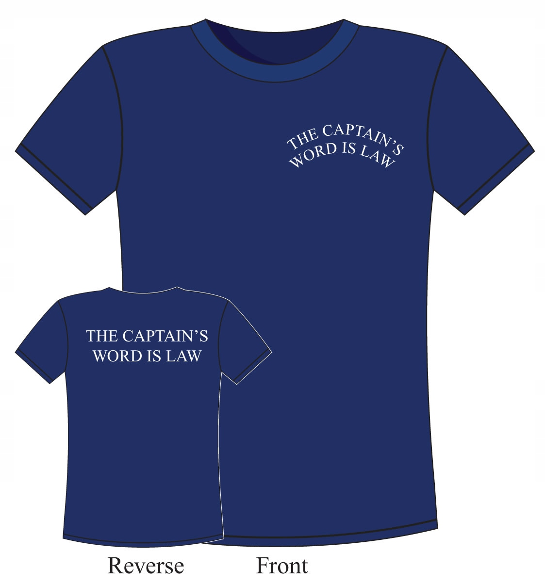T-SHIRT ŻEGLARSKI CAPTAIN'S WORD IS LAW 6374