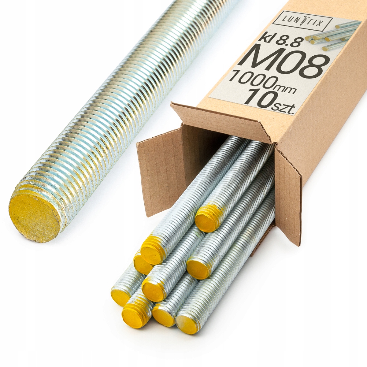 

Pręt gwintowany szpilka M8 ocynk 1000mm 8.8 10szt