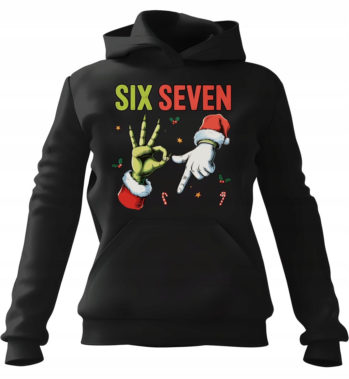 pánská mikina s kapucí Six Seven Christmas S Dárek 67 Six Seven Niego Fac