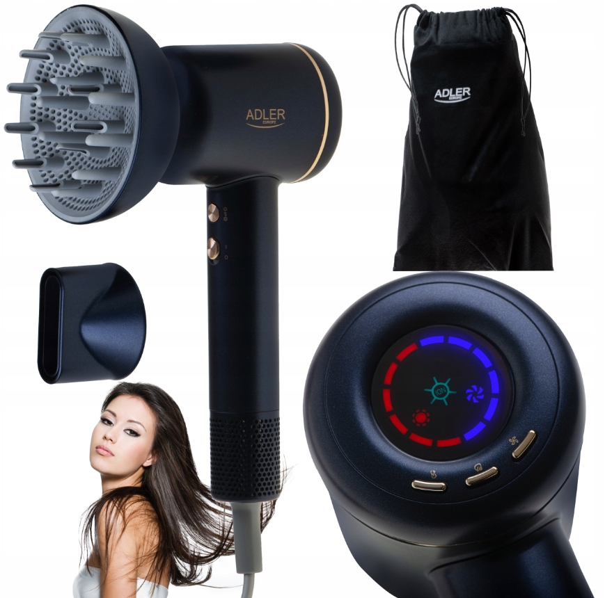 Vysoušeč vlasů Jonizace Regulace teploty Difuzér 1600 W AD2270