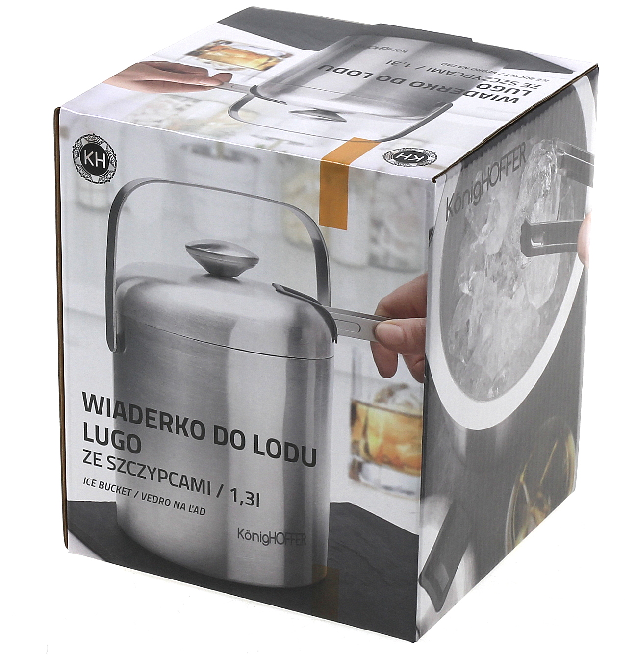 Pojemnik Wiaderko Do LODU ze szczypcami 1,3 L LUGO EAN (GTIN) 5907558746860