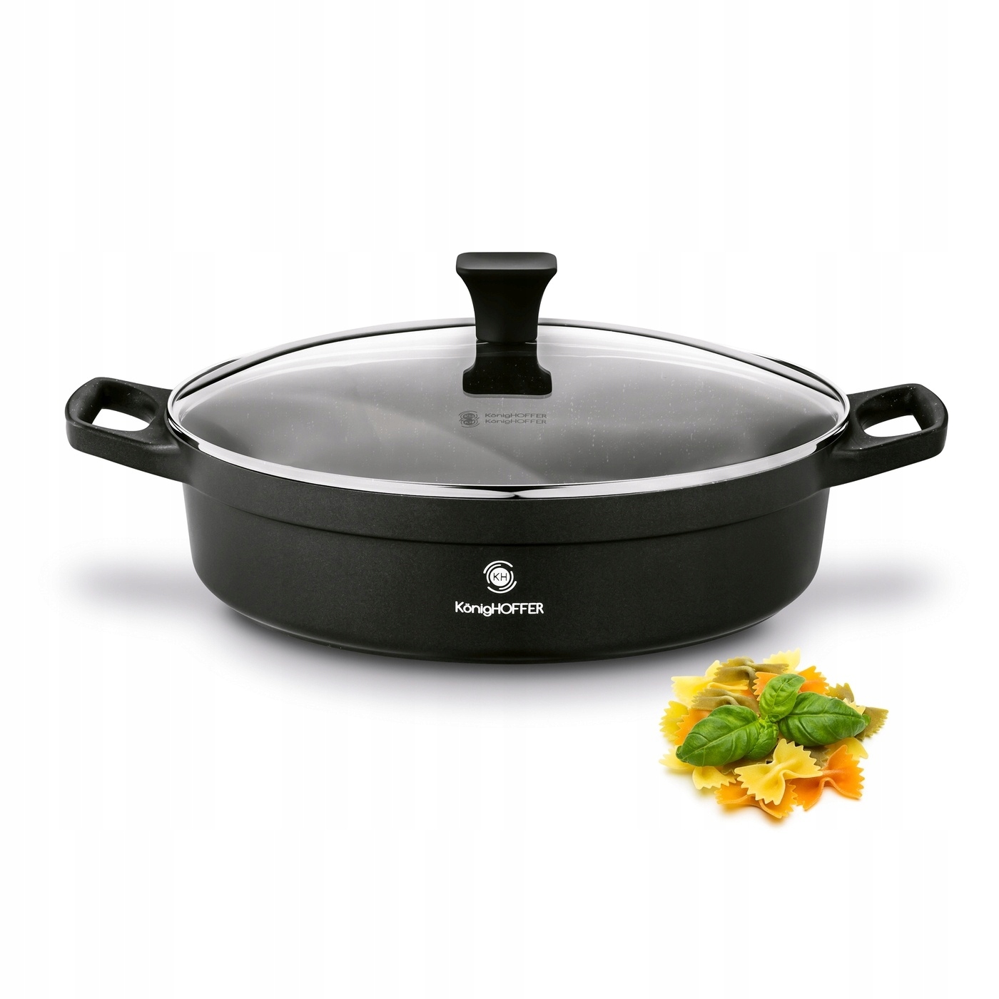 Patelnia Indukcja Duża Głęboka Niski Garnek Konighoffer Vitello 32cm