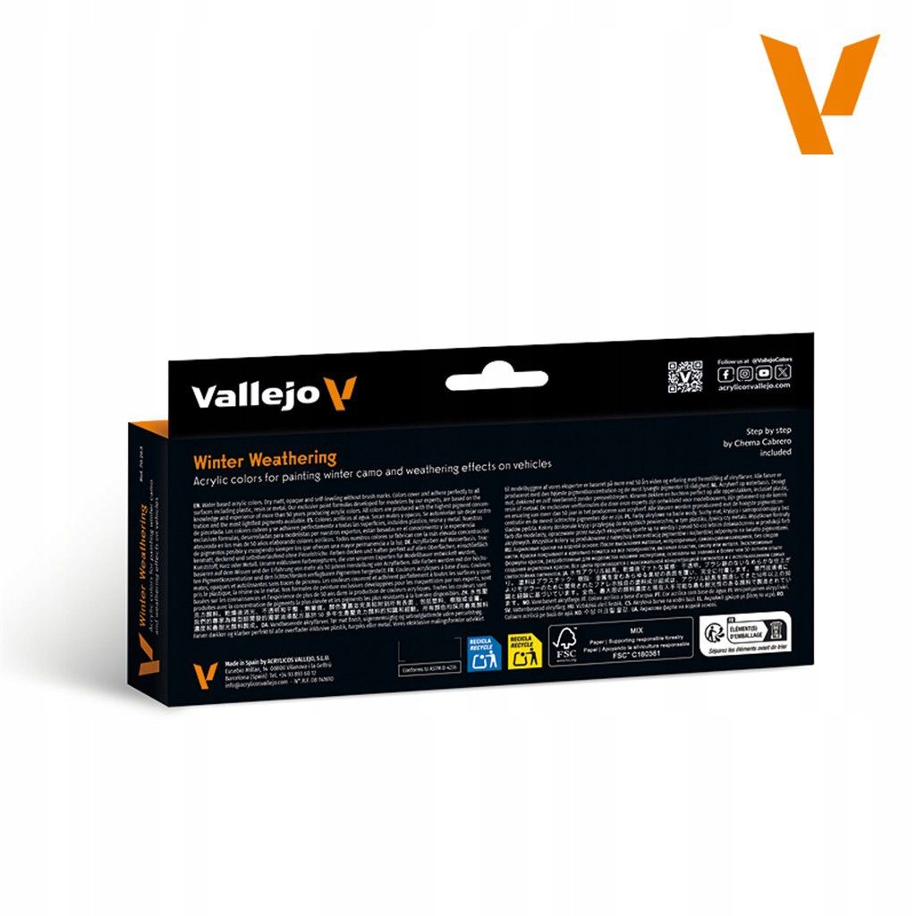 Vallejo: 70.263 Model Color Efekty Zimní Povětrnostní Vlivy (8 X 18 ML)