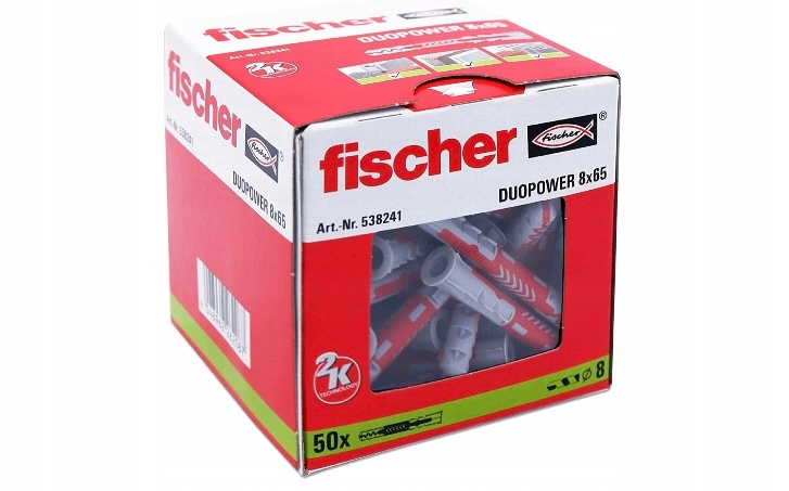 

Kołki Fischer Duopower kołek koszulka 8x65 50 szt