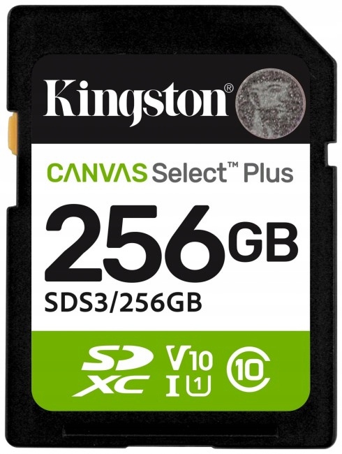 Kingston 256GB Sdxc Canvas Plus Class10 Uhs-i 150MB/s Read Flash Card Gen3