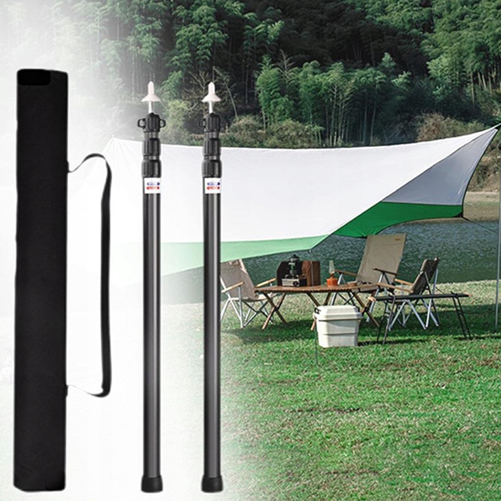 DRĄŻKI NAMIOTOWE TELESKOPOWE REGULOWANE ALUMINIUM 93-230 CM ZESTAW 2SZT Materiał aluminium