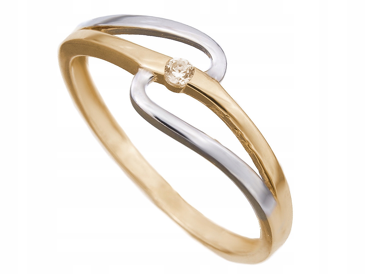Zlatý Prstýnek Se Zirkonem Vel