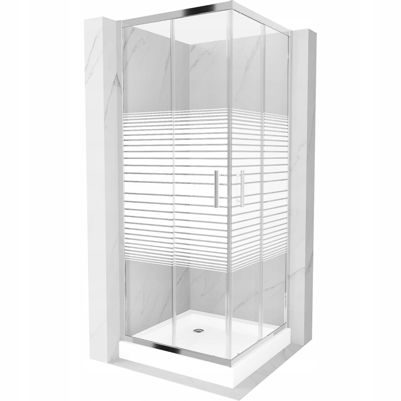 Sprchový kout Mexen Rio 80x80cm vanička bílá