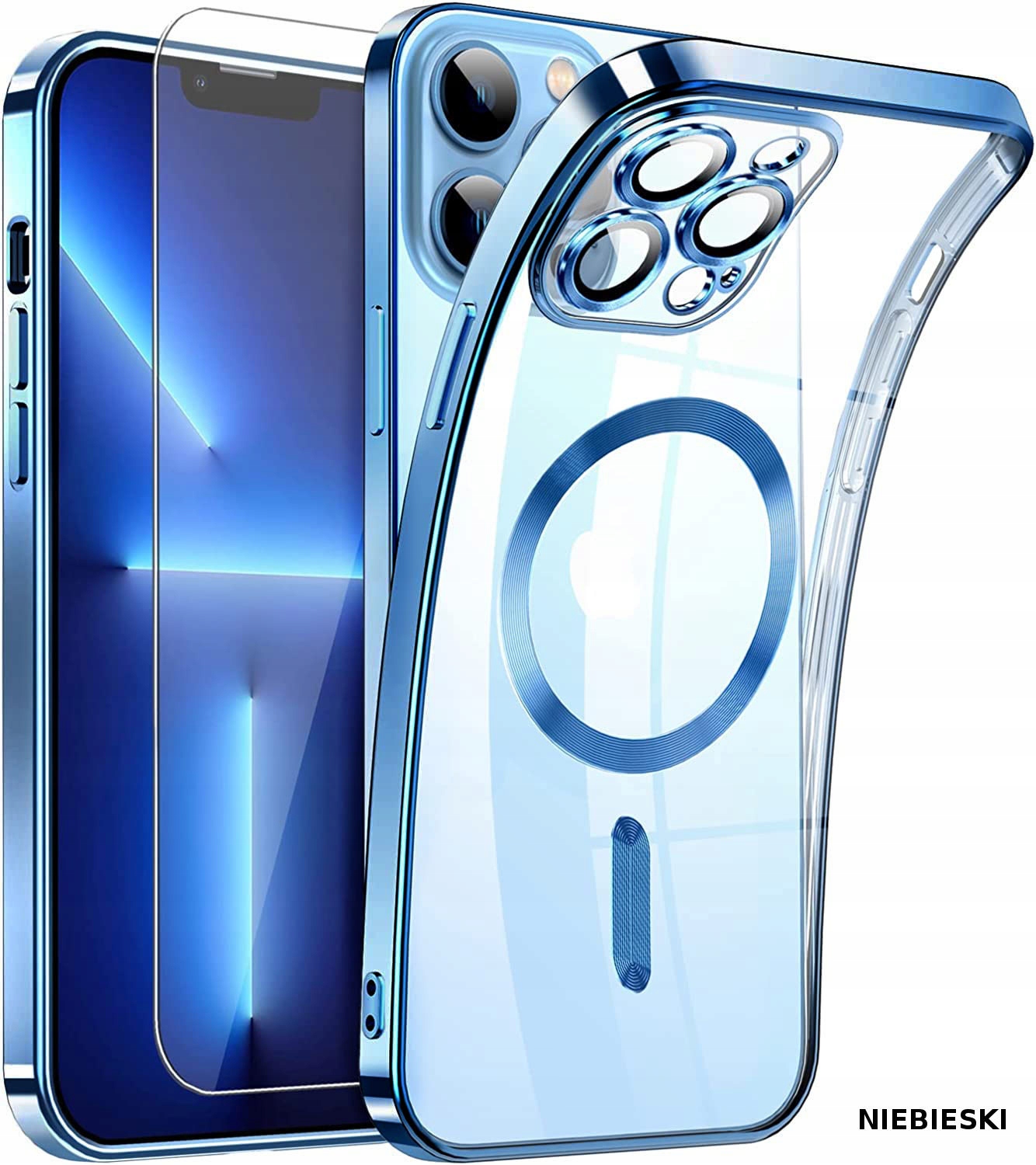 ETUI MAGNETYCZNE DO MAGSAFE DO APPLE IPHONE 12 PRO COLOUR CASE +SZKŁO Kolor czarny