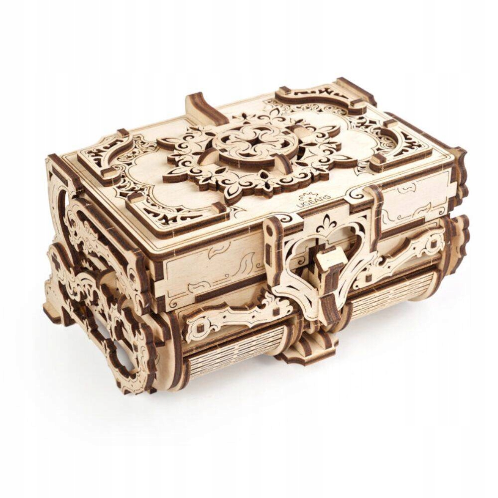 Drewniany Model Do Składania Puzzle 3D Antyczna Szkatułka Ugears 70089