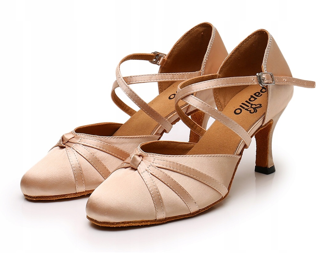 

Buty Taneczne Do Standardu Cieliste Beżowe 7,5cm