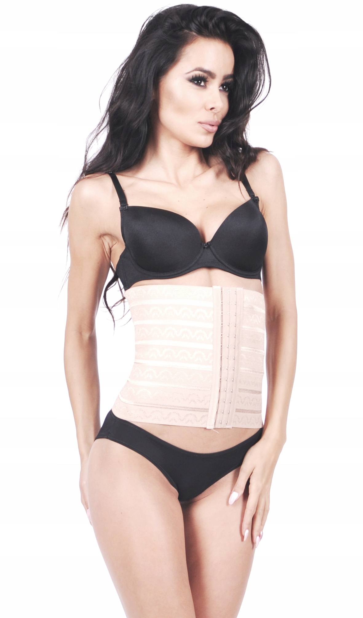 Orirose Pas mocno WYSZCZUPLAJĄCY modelujący BRZUCH talię z regulacją SIZE + Rozmiar XXL