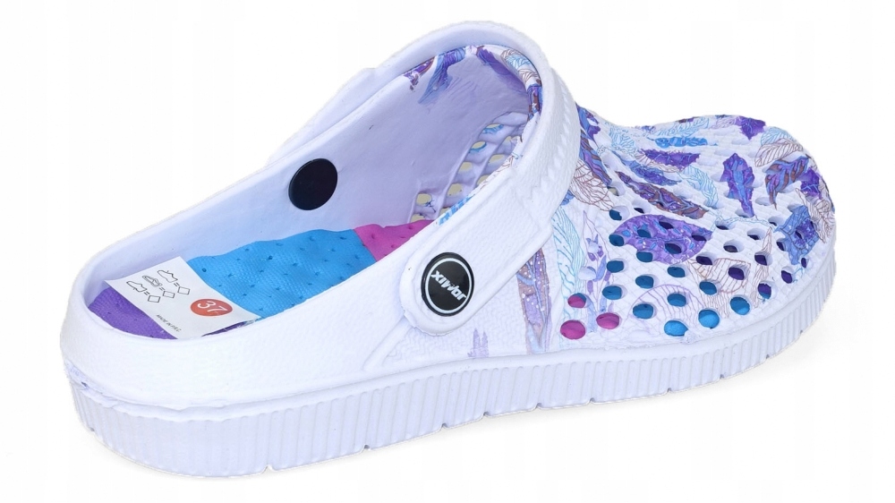 KROKSY KLAPKI DAMSKIE PIANKOWE LEKKIE LACZKI EVA Rozmiar 37