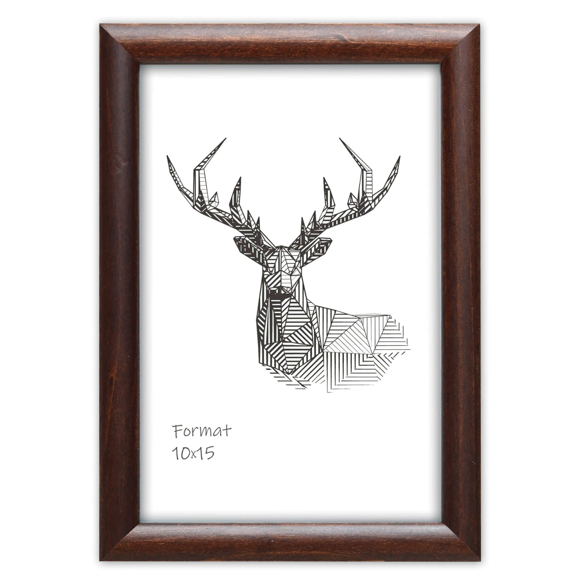 

Ramka na Zdjęcia Drewniana Prosta Brązowa 10x15