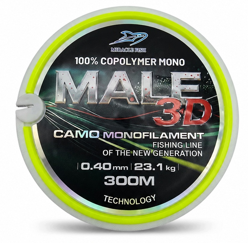 Żyłka wędkarska Male 3D Camo Copolymer Monofilament 0,40 mm 300 m