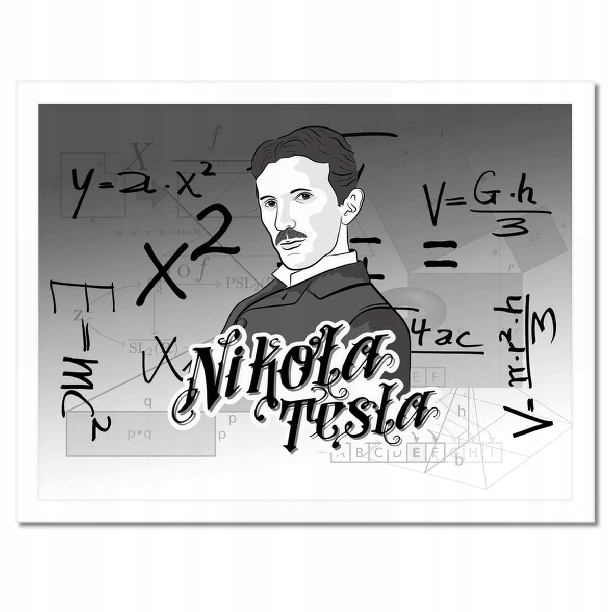 Plakáty v rámu 40x30 Nikola Tesla vynálezce