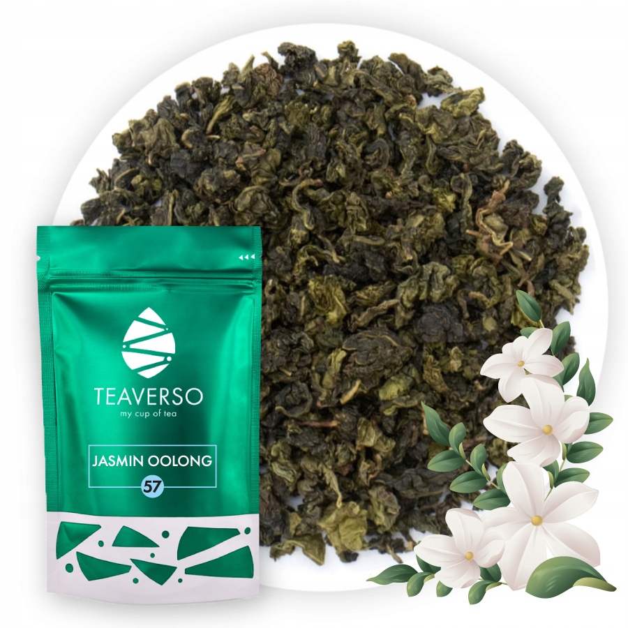 HERBATA JASMIN OOLONG LIŚCIASTA JAŚMINOWA TEAVERSO 100G
