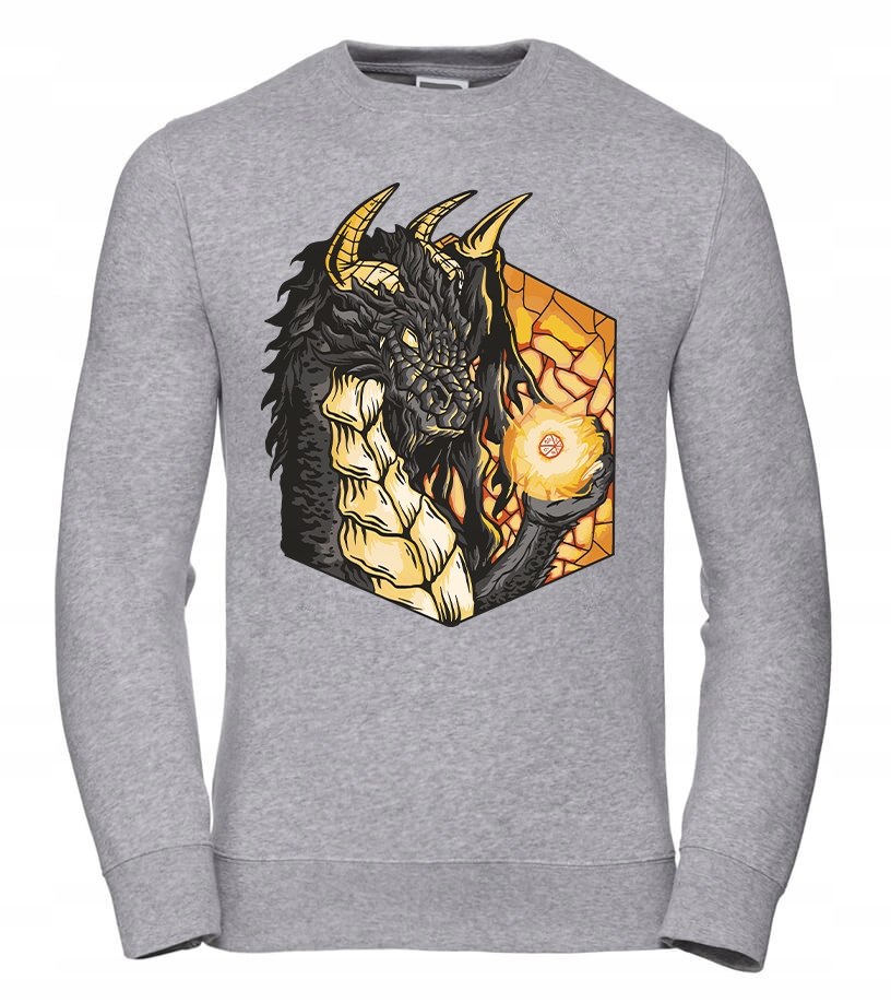 Dámská Mikina s kostkami Dragon with Rpg, velikost Xs, šedá